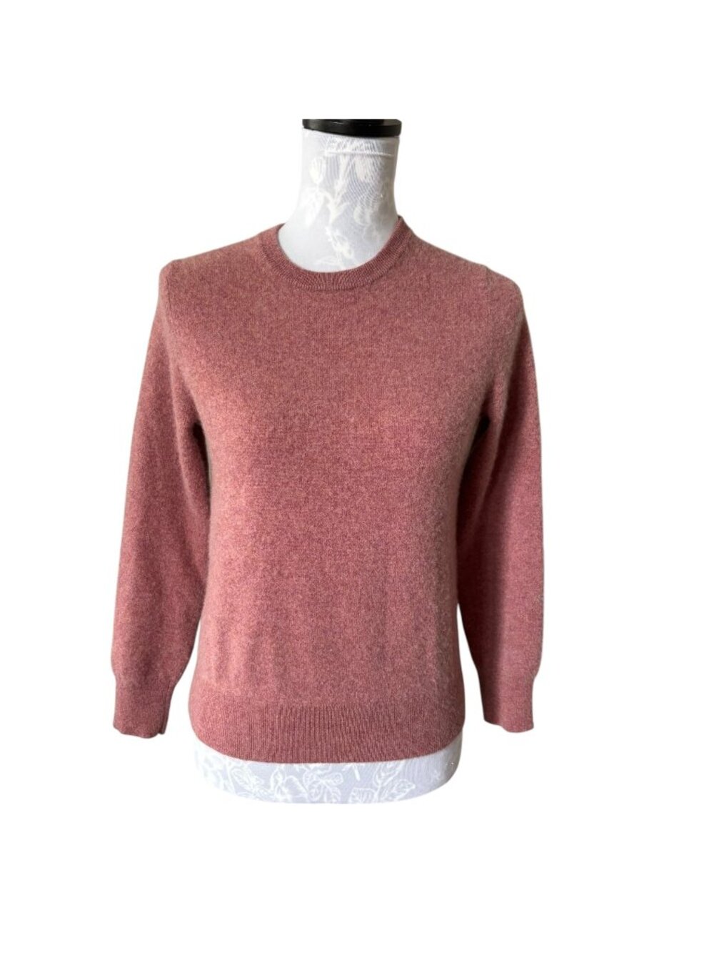 QUINCE Mongolian Cashmere Sweater Crewneck Womens Small Red PInk